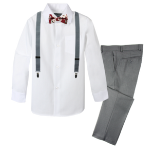 Boys' 4-Piece Customizable Suspenders Outfit - Customer's Product with price 52.95 ID UspFStHKfDkSv7fEhWcCK3N6