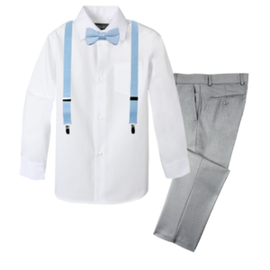 Boys' 4-Piece Customizable Suspenders Outfit - Customer's Product with price 52.95 ID k3X9F1DxbAwXVvZ7ZNh-B2XS