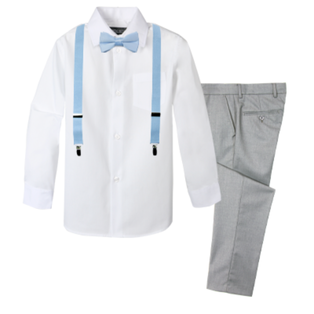 Boys' 4-Piece Customizable Suspenders Outfit - Customer's Product with price 59.95 ID T3VW5c7Ygx_DiYD5NCNIbTGH