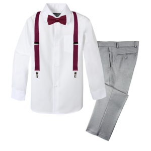 Boys' 4-Piece Customizable Suspenders Outfit - Customer's Product with price 59.95 ID gJ59kC5YtCtDh0dpHtJBI2zV