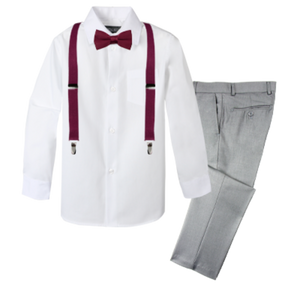 Boys' 4-Piece Customizable Suspenders Outfit - Customer's Product with price 52.95 ID PQzlNsbZ56GM5YGzanSbDAGO