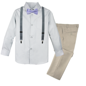 Boys' 4-Piece Customizable Suspenders Outfit - Customer's Product with price 52.95 ID VyWwyjXRqUwaZqSWmRDfYOny