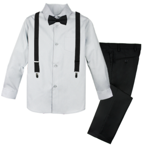 Boys' 4-Piece Customizable Suspenders Outfit - Customer's Product with price 52.95 ID k9CZ6iV3Zm8q3T9wlXYnsMC1