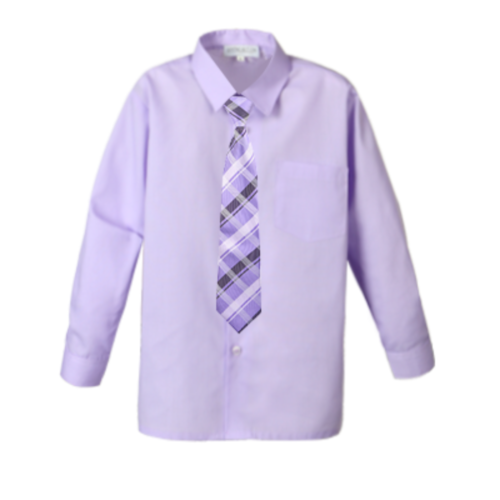 Boys' Customizable Cotton Blend Dress Shirt and Tie Set - Customer's Product with price 23.95 ID yzomoLf9NSrvGgEHdkPcxsbp