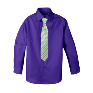Boys' Customizable Cotton Blend Dress Shirt and Tie Set - Customer's Product with price 28.95 ID r8cpSq8XGb8KuHDOmkxAJlE3