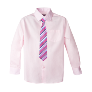 Boys' Customizable Cotton Blend Dress Shirt and Tie Set - Customer's Product with price 26.95 ID qRbprTrKleJqW-3IQdtzVMcZ